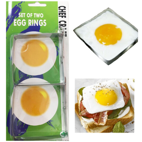 2PC SQUARE SHAPE EGG-PANCAKE RING MOULD