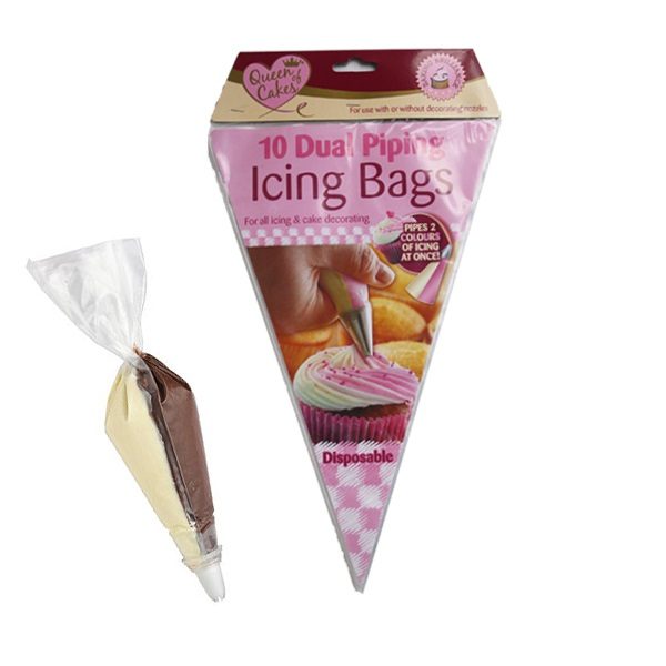 10 DISPOSABLE DUAL ICING BAGS