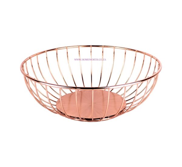 ROSE GOLD ROUND FRUIT BASKET