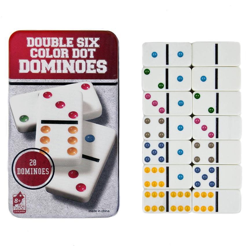 DOUBLE SIX COLOR DOT DOMINOES - Home Worth